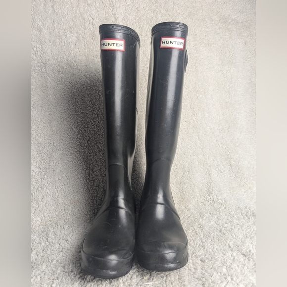 HUNTER High Black Rainboots Size 6 Women Waterproof - Picture 2 of 11